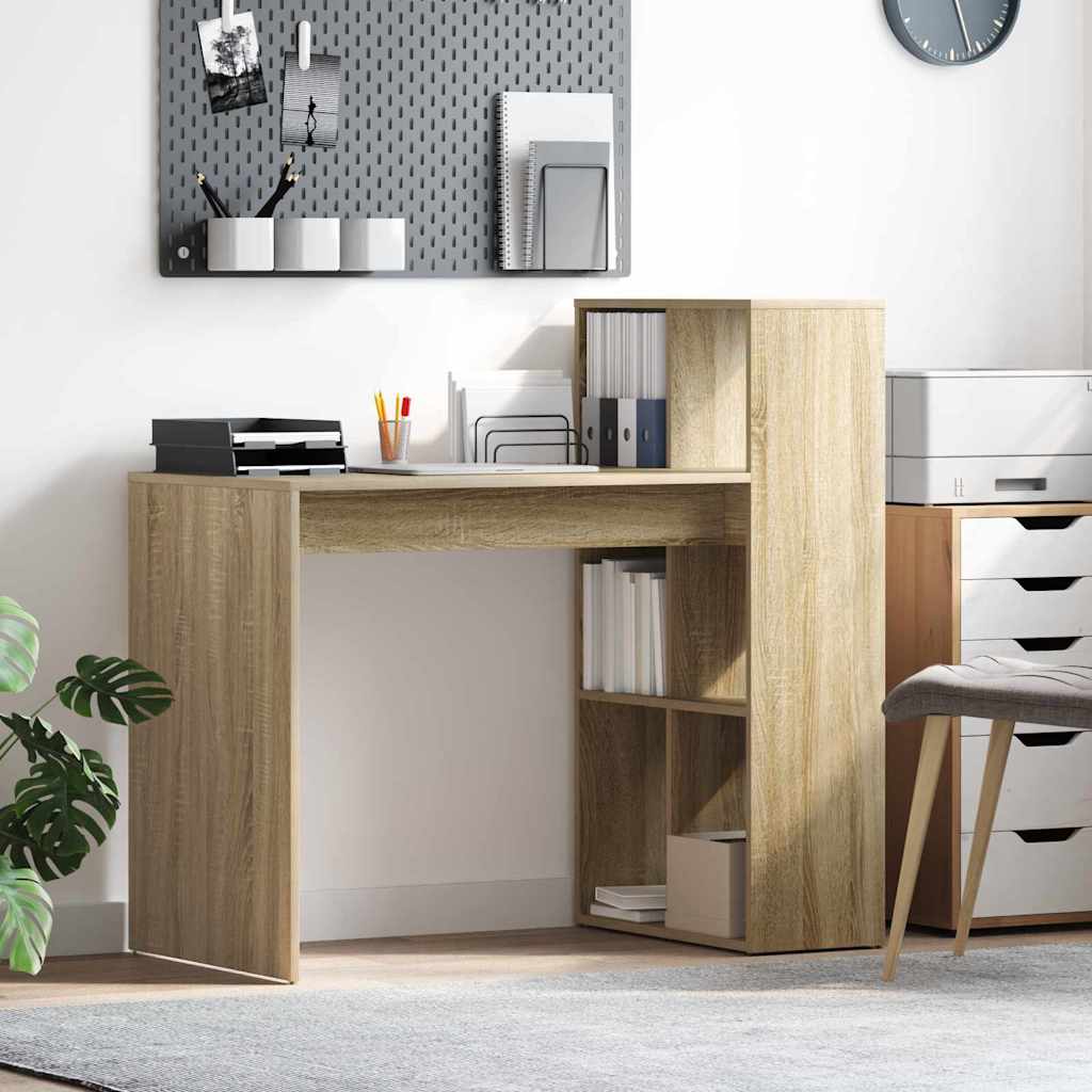 vidaXL Γραφείο Sonoma Δρυς 108 x 55 x 103.5 εκ Επεξεργασμένο ξύλο