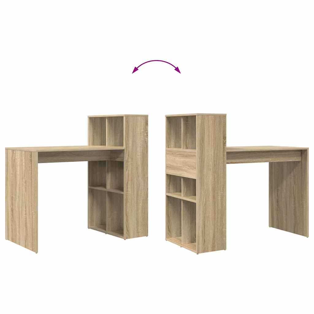 vidaXL Γραφείο Sonoma Δρυς 108 x 55 x 103.5 εκ Επεξεργασμένο ξύλο
