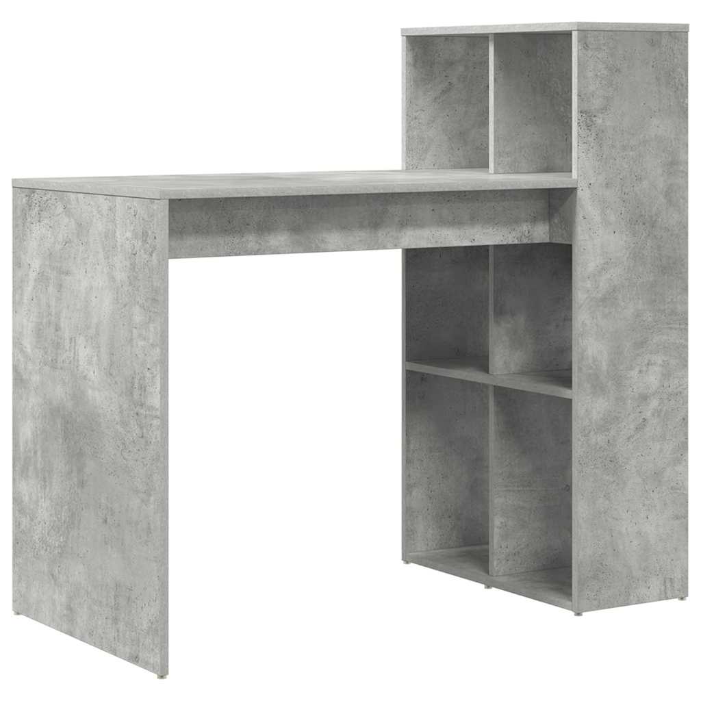 vidaXL Γραφείο Σκυρόδεμα Γκρι 108 x 55 x 103.5 εκ Επεξεργασμένο ξύλο