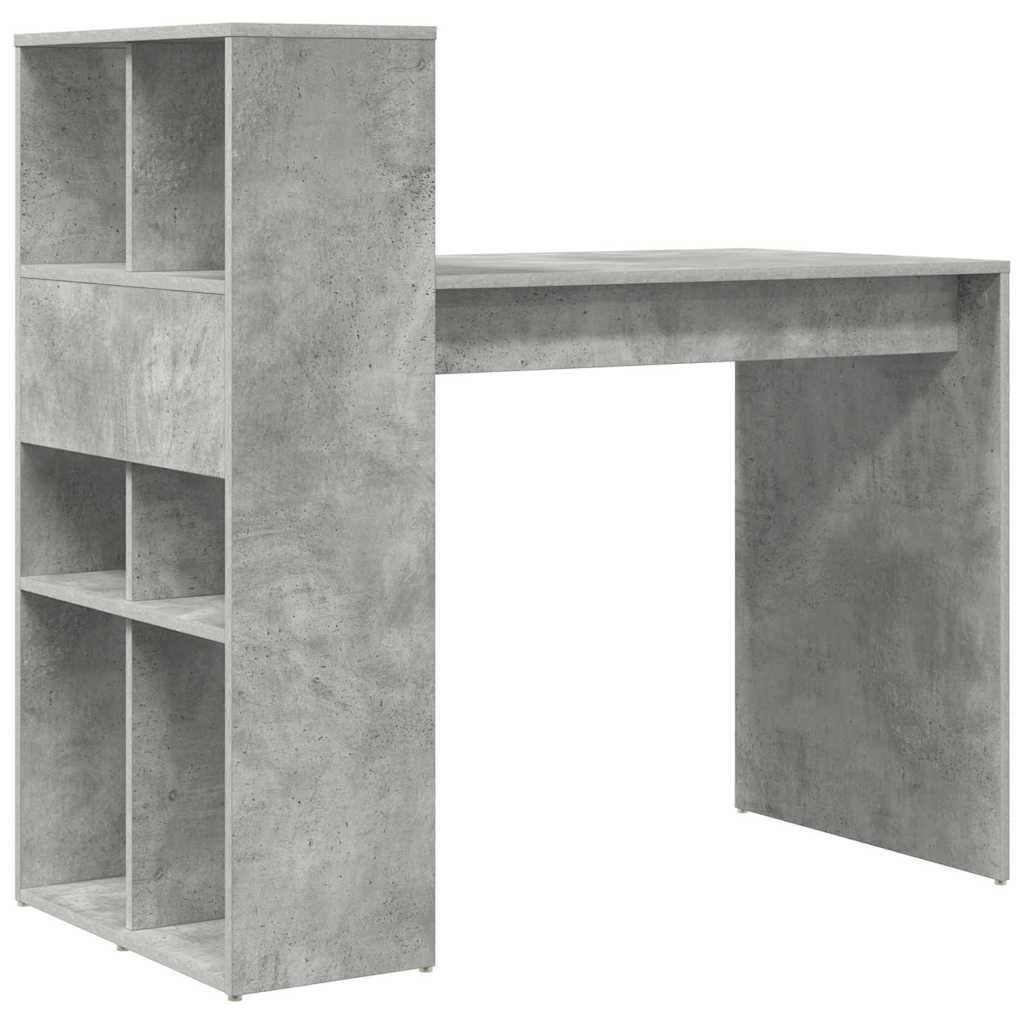 vidaXL Γραφείο Σκυρόδεμα Γκρι 108 x 55 x 103.5 εκ Επεξεργασμένο ξύλο