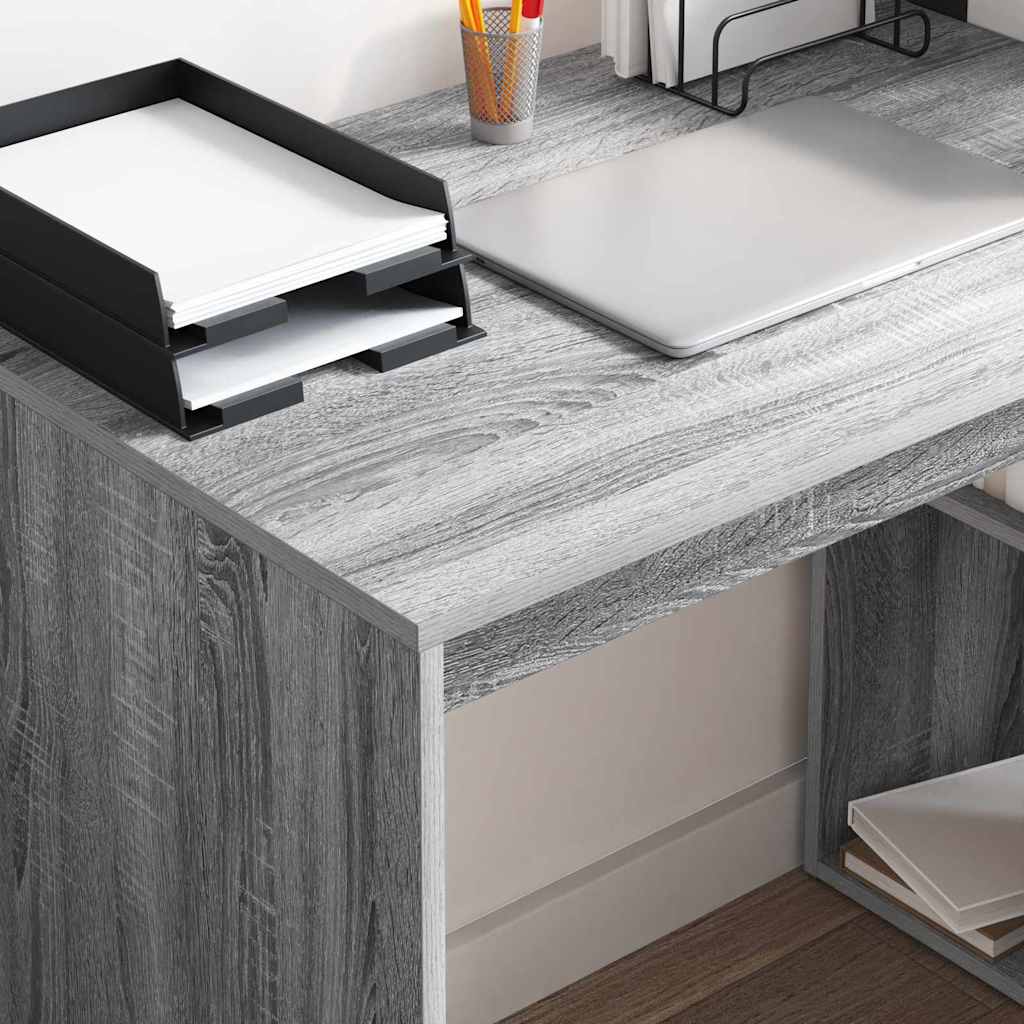 vidaXL Γραφείο Γκρίζο Σονομα 108 x 55 x 103.5 εκ Επεξεργασμένο ξύλο