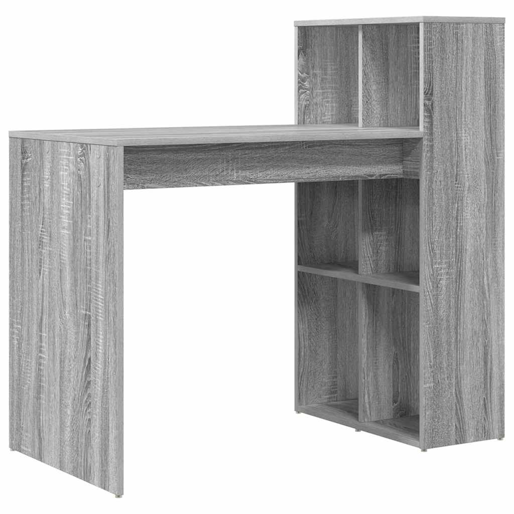 vidaXL Γραφείο Γκρίζο Σονομα 108 x 55 x 103.5 εκ Επεξεργασμένο ξύλο