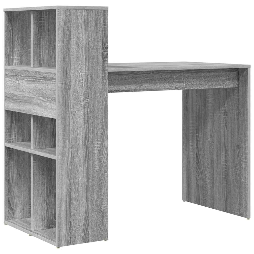 vidaXL Γραφείο Γκρίζο Σονομα 108 x 55 x 103.5 εκ Επεξεργασμένο ξύλο