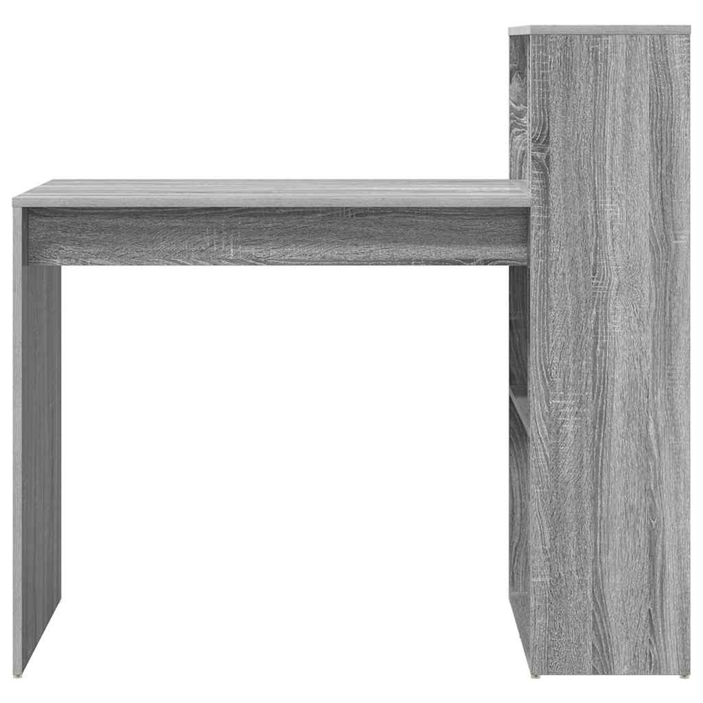 vidaXL Γραφείο Γκρίζο Σονομα 108 x 55 x 103.5 εκ Επεξεργασμένο ξύλο