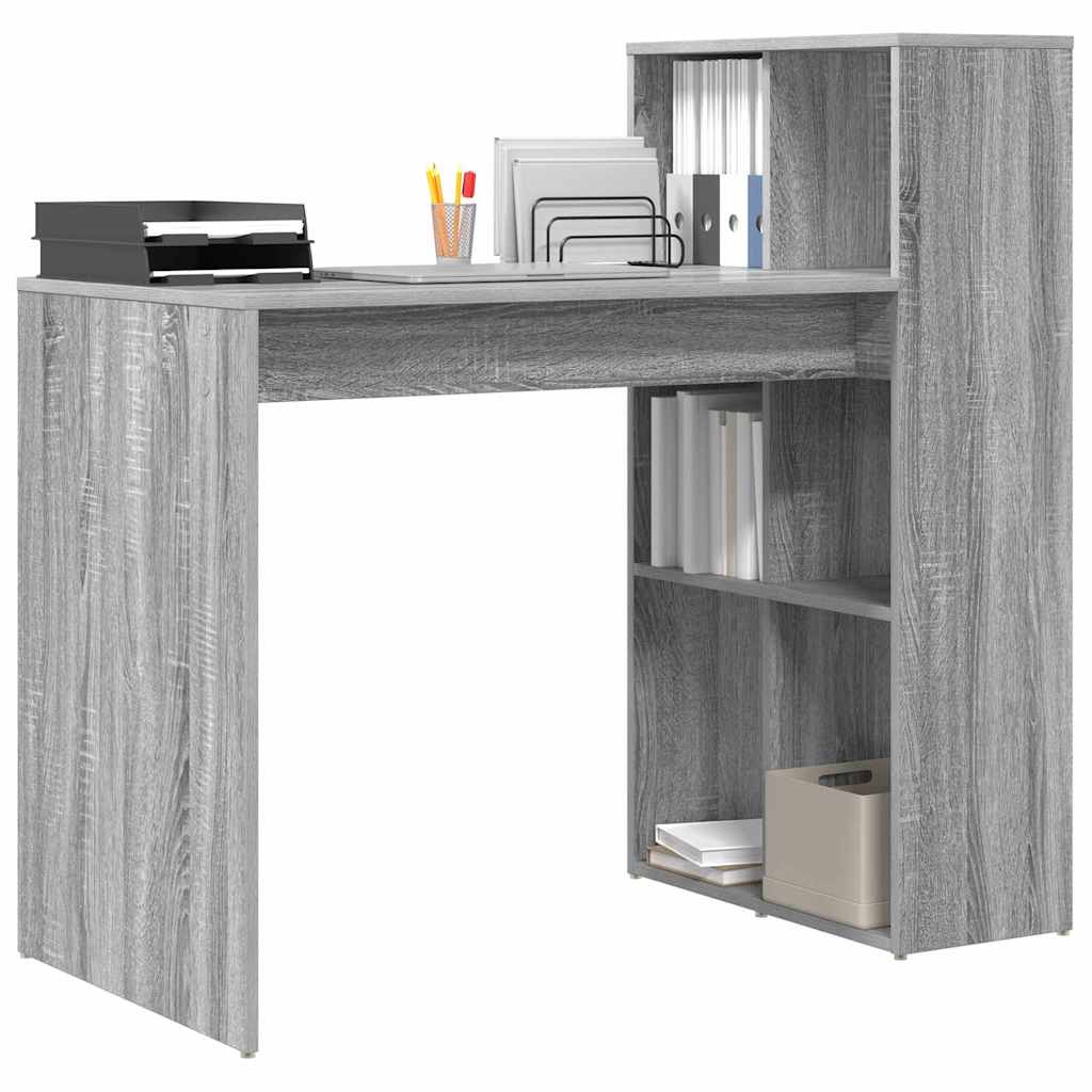 vidaXL Γραφείο Γκρίζο Σονομα 108 x 55 x 103.5 εκ Επεξεργασμένο ξύλο