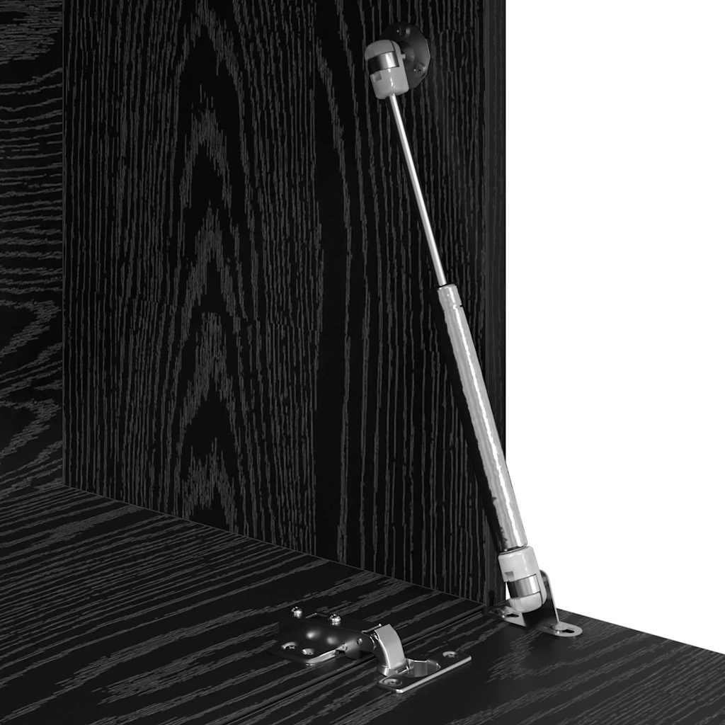 vidaXL Γραφείο Μαύρη Οξυά 71.5 x 31.5 x 106.5 εκ Επεξεργασμένο ξύλο