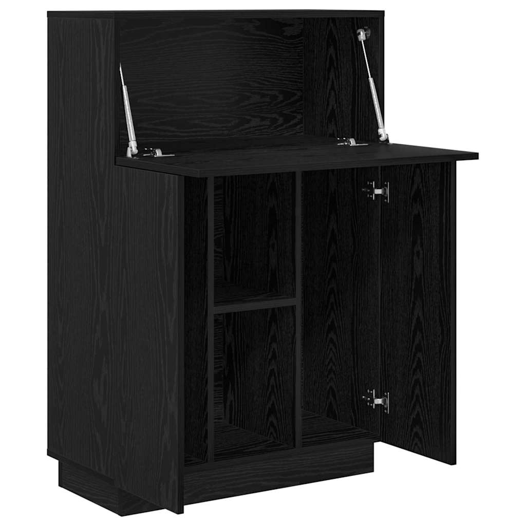 vidaXL Γραφείο Μαύρη Οξυά 71.5 x 31.5 x 106.5 εκ Επεξεργασμένο ξύλο