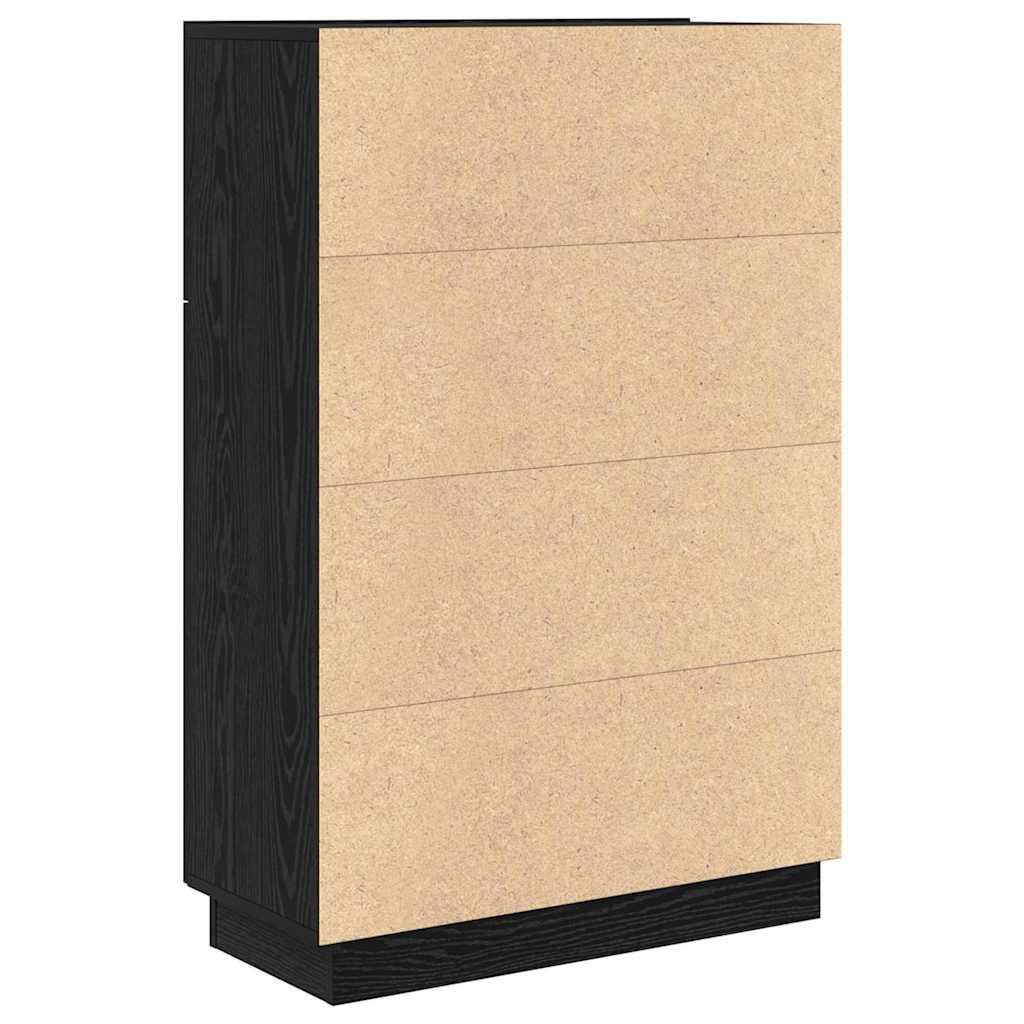 vidaXL Γραφείο Μαύρη Οξυά 71.5 x 31.5 x 106.5 εκ Επεξεργασμένο ξύλο