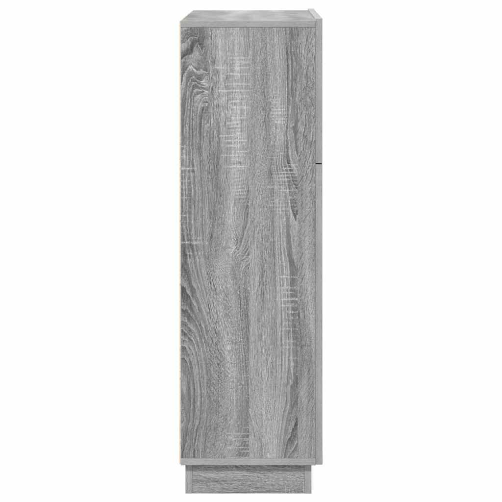 vidaXL Γραφείο με ράφι Γκρι 71.5 x 31.5 x 106.5 εκ Επεξεργασμένο ξύλο