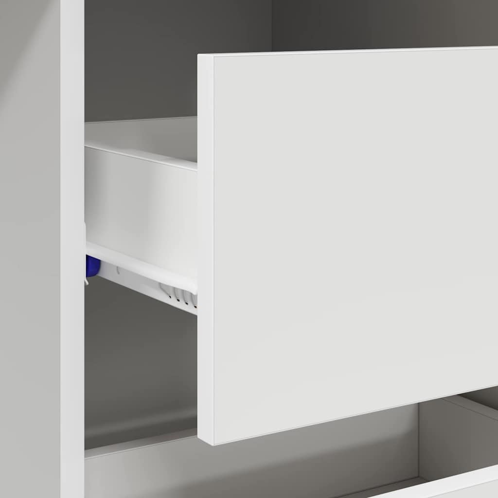 vidaXL Γραφείο με συρτάρι Λευκό 90 x 37.5 x 75 εκ Επεξεργασμένο ξύλο