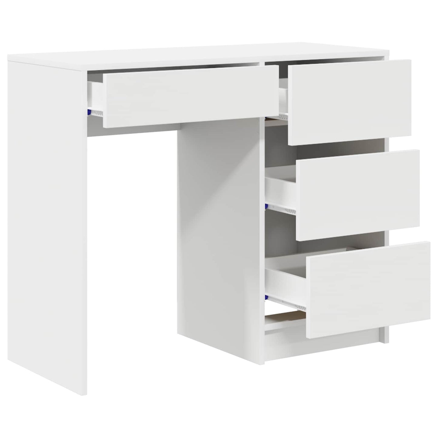 vidaXL Γραφείο Λευκό Επεξεργασμένο Ξύλο 90 x 37.5 x 75 εκ