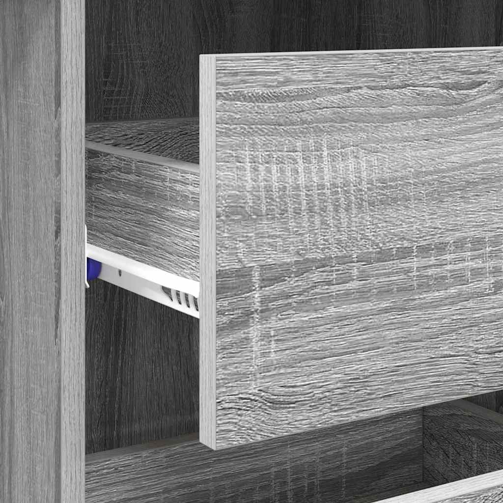 vidaXL Γραφείο Γκρίζο Σονομα 90 x 37.5 x 75 εκ Επεξεργασμένο ξύλο