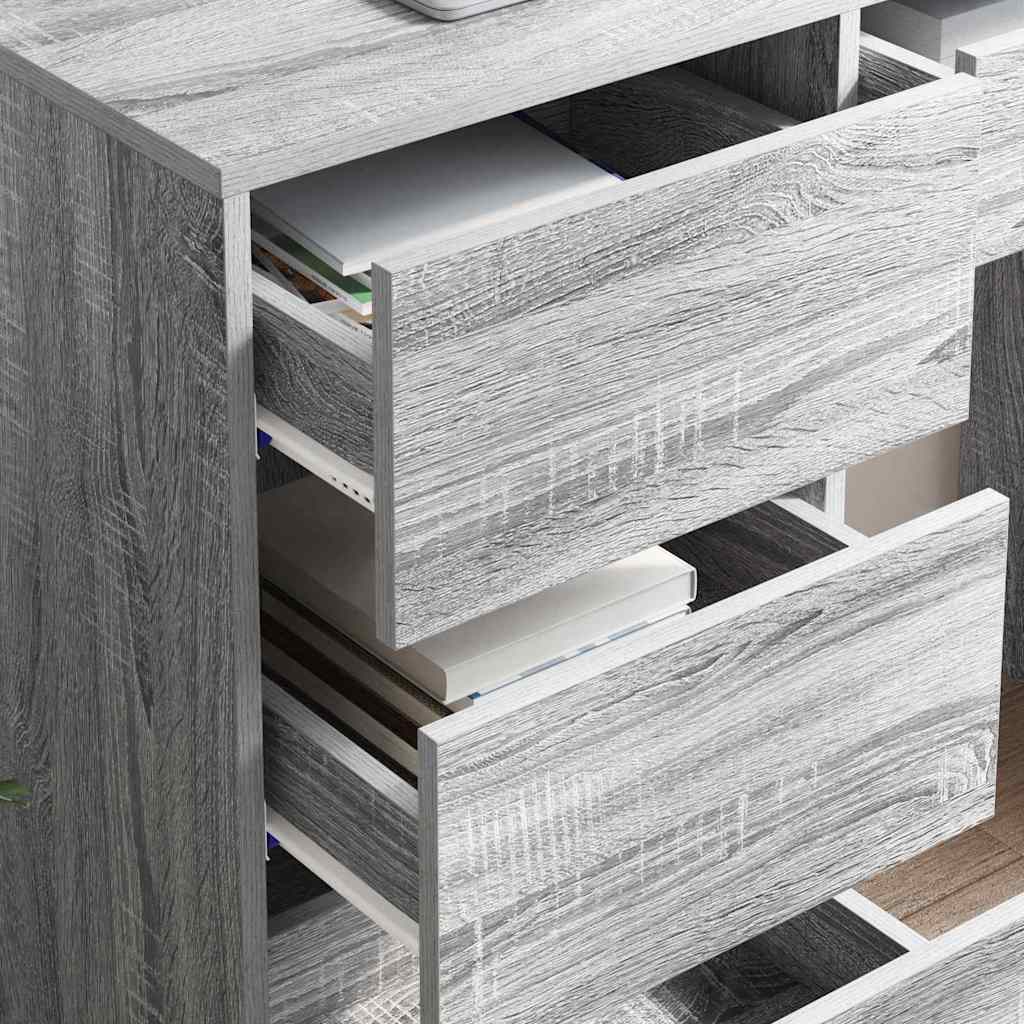 vidaXL Γραφείο Γκρίζο Σονομα 90 x 37.5 x 75 εκ Επεξεργασμένο ξύλο