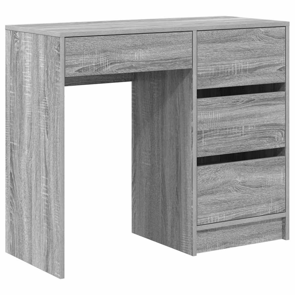 vidaXL Γραφείο Γκρίζο Σονομα 90 x 37.5 x 75 εκ Επεξεργασμένο ξύλο