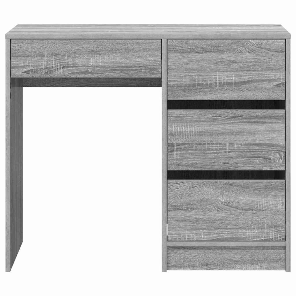 vidaXL Γραφείο Γκρίζο Σονομα 90 x 37.5 x 75 εκ Επεξεργασμένο ξύλο