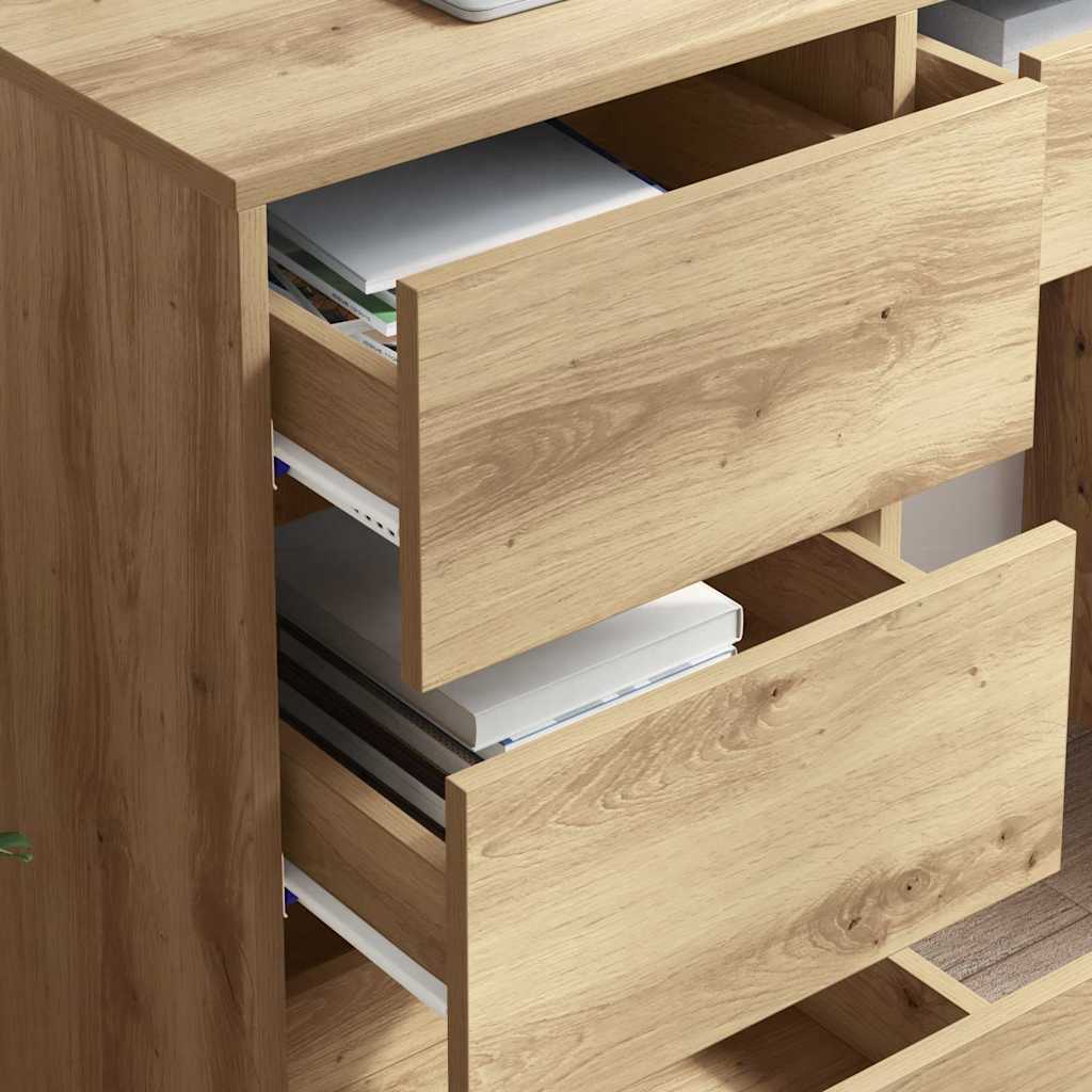 vidaXL Γραφείο artisan δρυς 90 x 37.5 x 75 εκ Επεξεργασμένο ξύλο