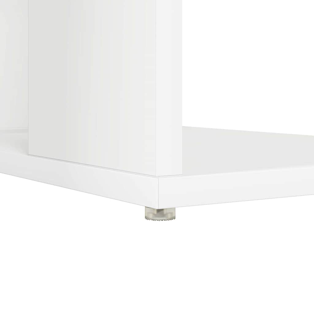 vidaXL Γραφείο με Αποθήκευση με ράφι Λευκό 130 x 50.5 x 75 εκ