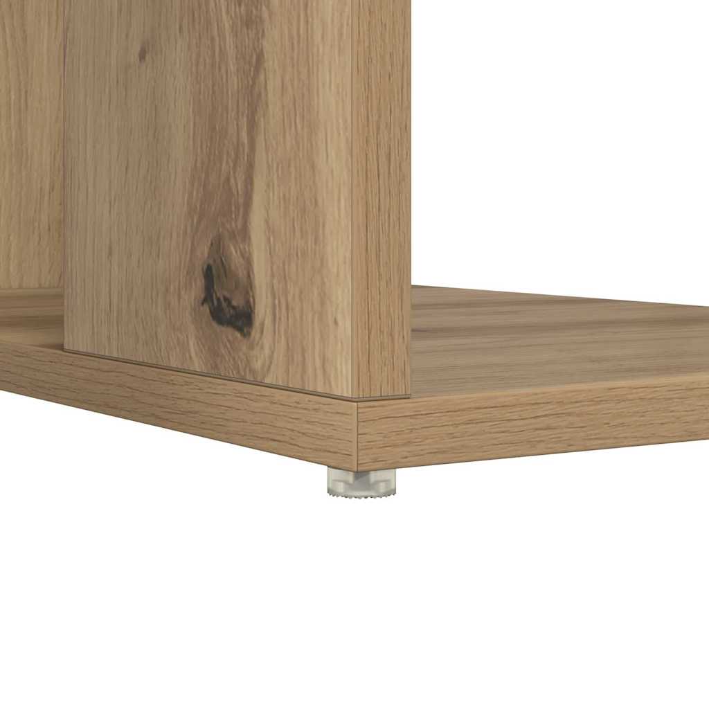 vidaXL Γραφείο με Αποθήκευση με ράφι artisan δρυς 130 x 50.5 x 75 εκ