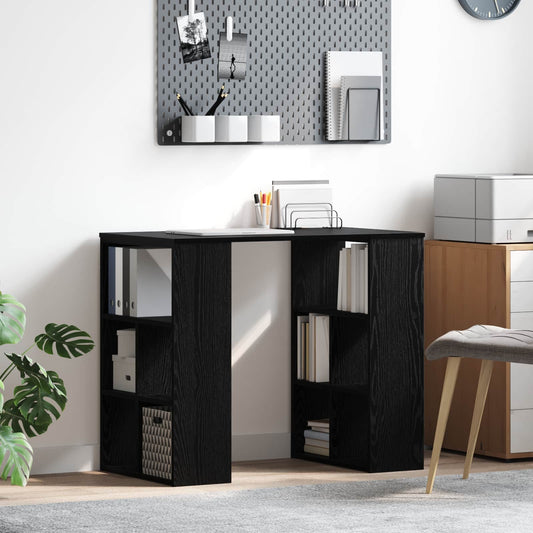 vidaXL Γραφείο Μαύρη Οξυά Επεξεργασμένο Ξύλο 90 x 50 x 75 εκ.