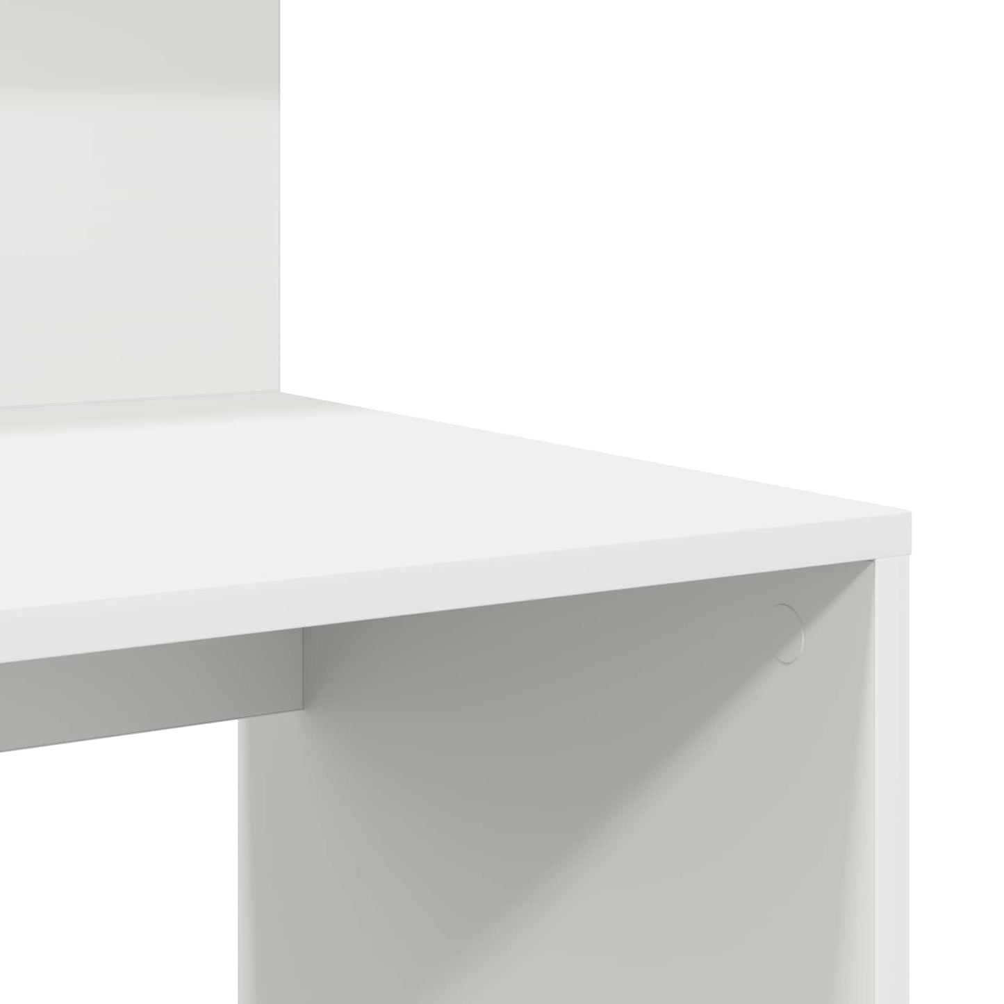 vidaXL Γραφείο με Αποθήκευση με ράφι Λευκό 90 x 48 x 101.5 εκ.