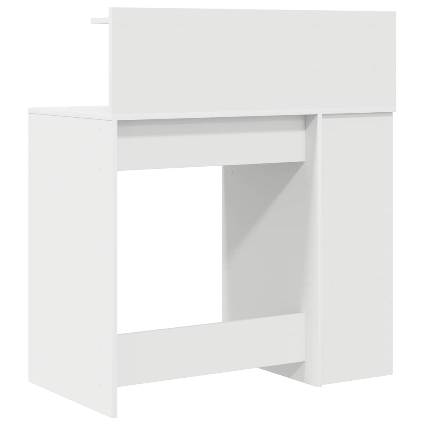vidaXL Γραφείο με Αποθήκευση με ράφι Λευκό 90 x 48 x 101.5 εκ.