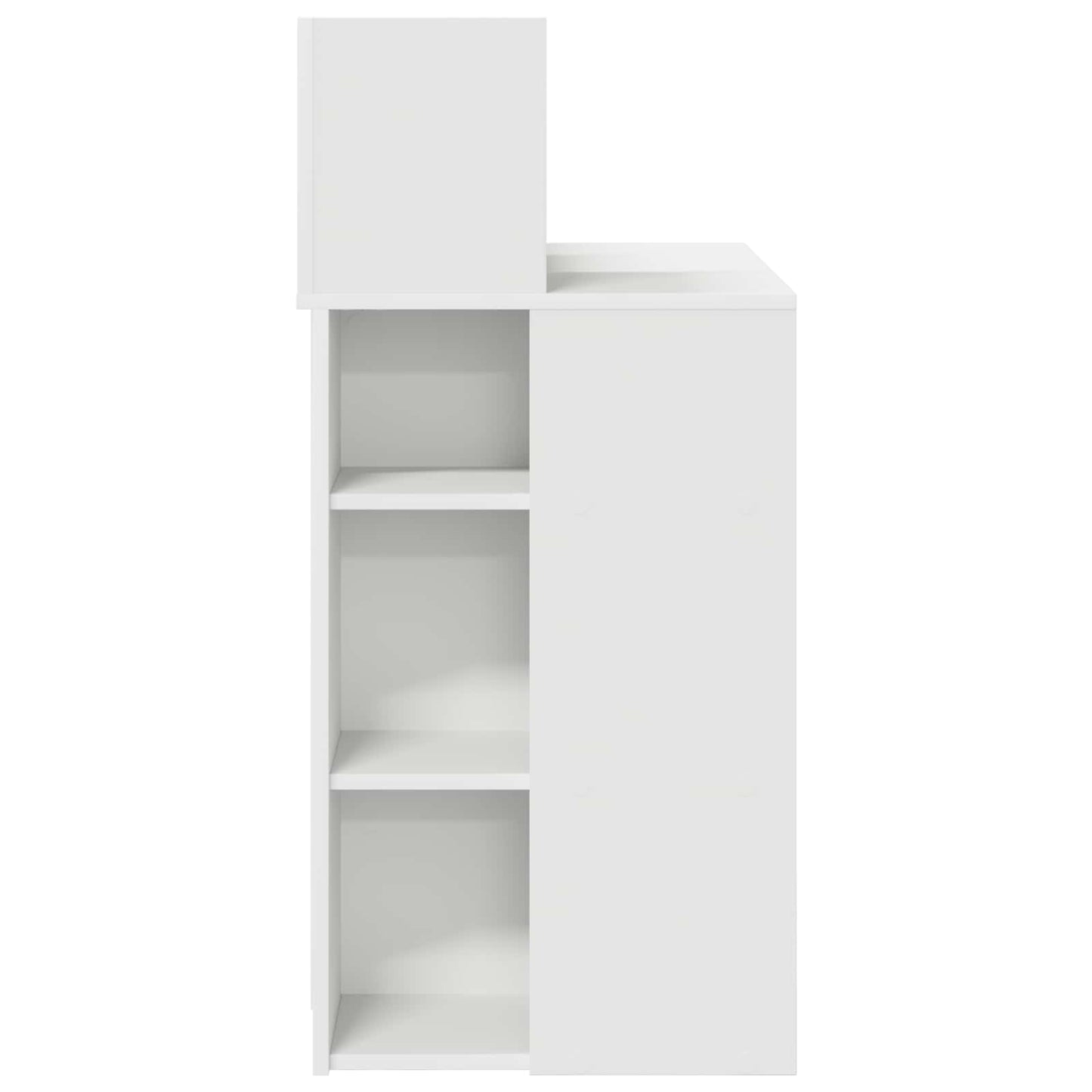 vidaXL Γραφείο με Αποθήκευση με ράφι Λευκό 90 x 48 x 101.5 εκ.