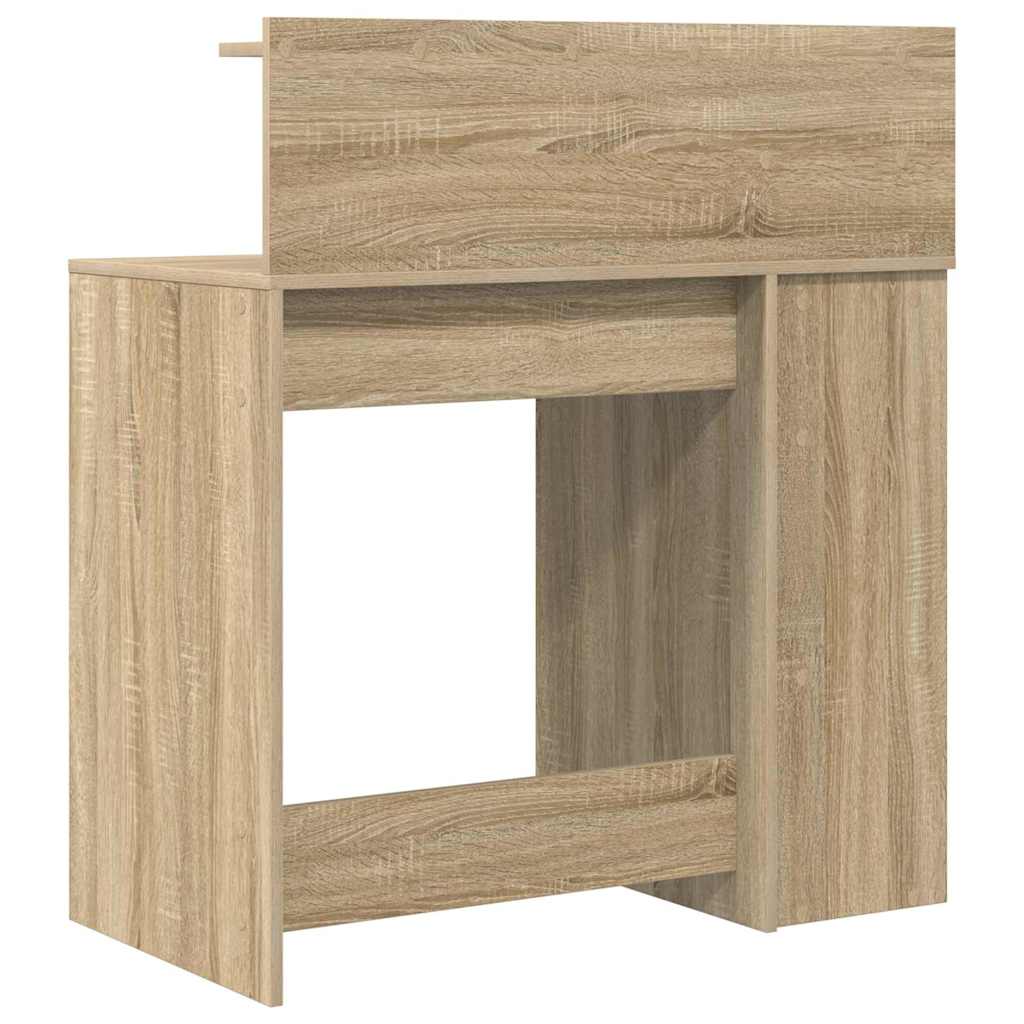 vidaXL Γραφείο με Αποθήκευση με ράφι Sonoma Δρυς 90 x 48 x 101.5 εκ.