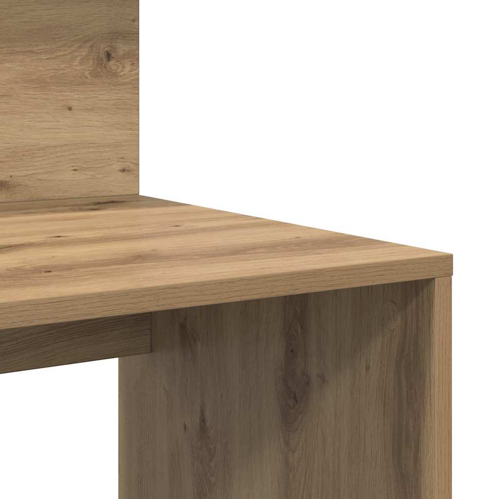 vidaXL Γραφείο με Αποθήκευση με ράφι artisan δρυς 90 x 48 x 101.5 εκ.