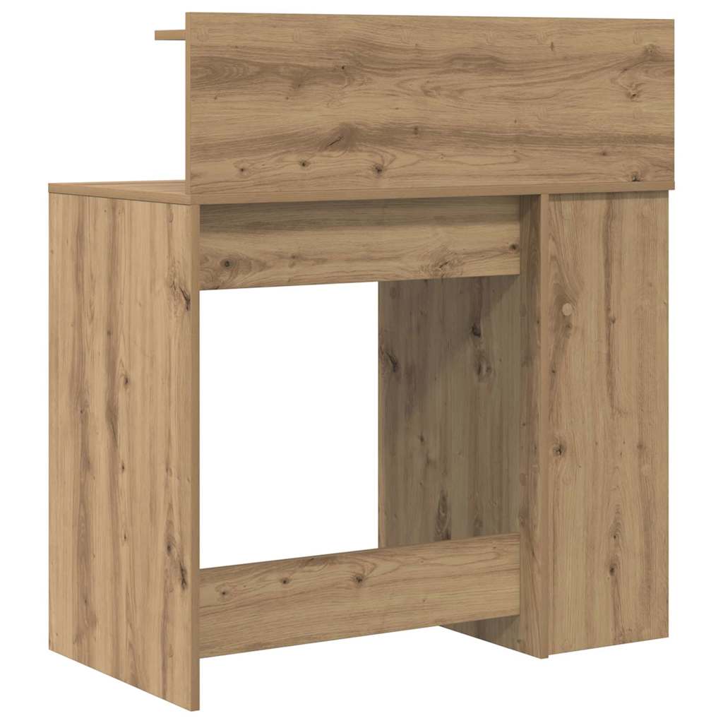 vidaXL Γραφείο με Αποθήκευση με ράφι artisan δρυς 90 x 48 x 101.5 εκ.