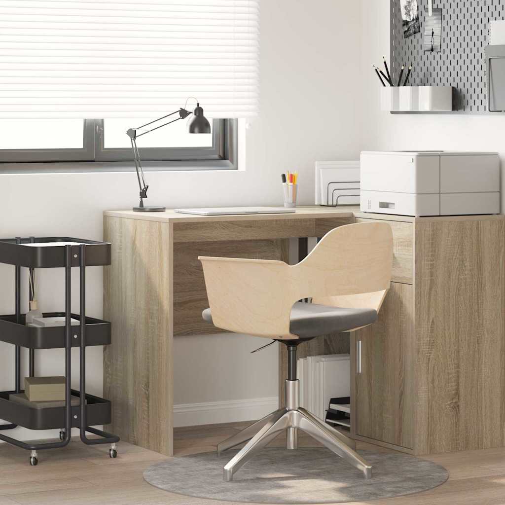 vidaXL Γραφείο με ράφι Sonoma Δρυς 102 x 50 x 75 εκ Επεξεργασμένο ξύλο