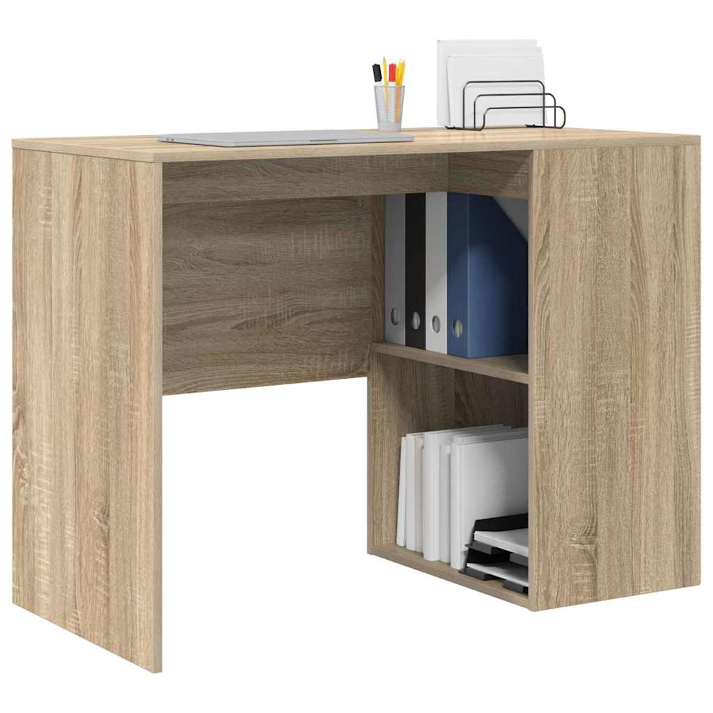vidaXL Γραφείο με ράφι Sonoma Δρυς 102 x 50 x 75 εκ Επεξεργασμένο ξύλο