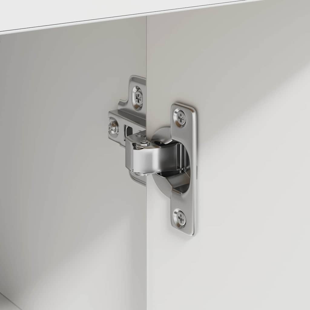 vidaXL Πλαϊνό γραφείο Λευκό 38 x 34,5 x 75 εκ Επεξεργασμένο ξύλο