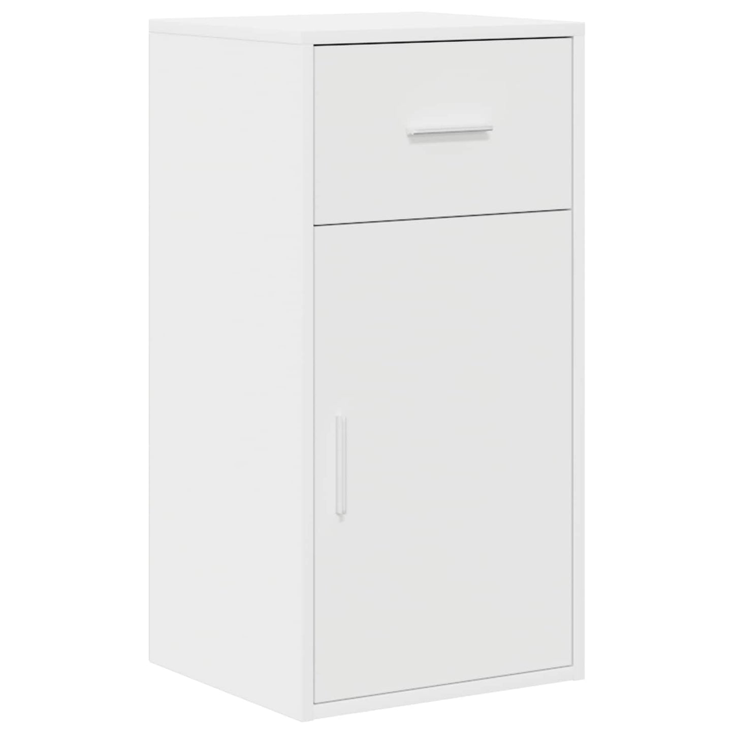 vidaXL Πλαϊνό γραφείο με συρτάρι Λευκό 38 x 34 x 75 εκ