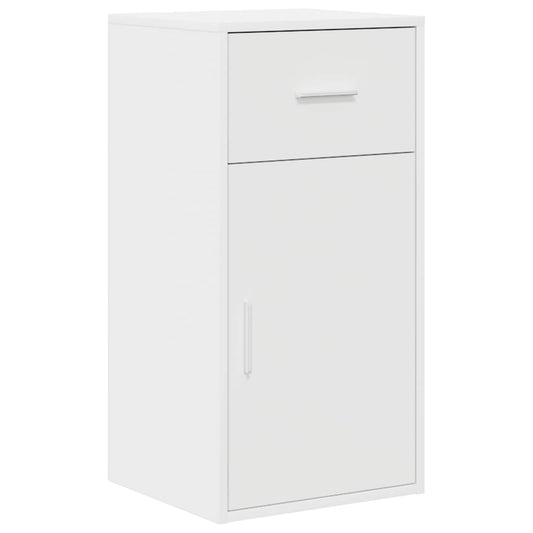vidaXL Πλαϊνό γραφείο με συρτάρι Λευκό 38 x 34 x 75 εκ