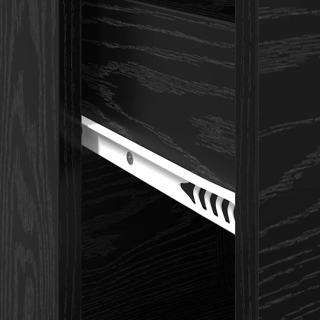 vidaXL Πλαϊνό γραφείο Μαύρη δρυς 38 x 34,5 x 75 εκ Επεξεργασμένο ξύλο