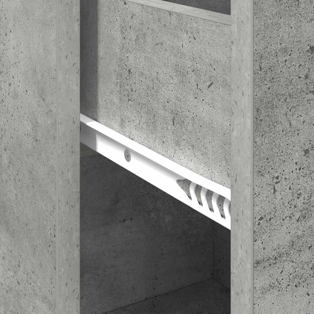 vidaXL Πλαϊνό γραφείο με συρτάρι Γκρι σκυροδέματος 38 x 34,5 x 75 εκ