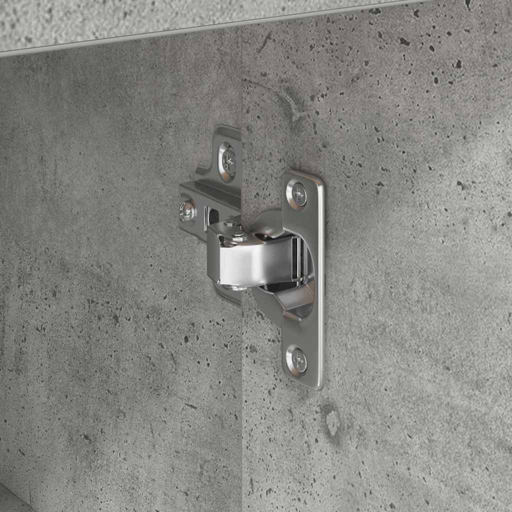 vidaXL Πλαϊνό γραφείο με συρτάρι Γκρι σκυροδέματος 38 x 34,5 x 75 εκ