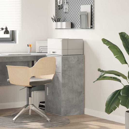 vidaXL Πλαϊνό γραφείο με συρτάρι Γκρι σκυροδέματος 38 x 34,5 x 75 εκ