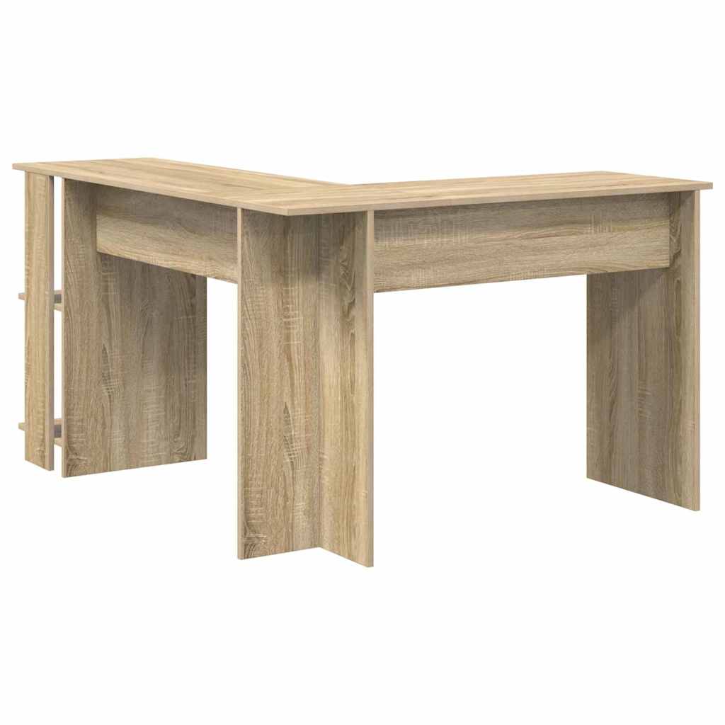 vidaXL Γωνιακό Γραφείο με Αποθήκη Sonoma Δρυς 140 x 113.5 x 75 εκ.