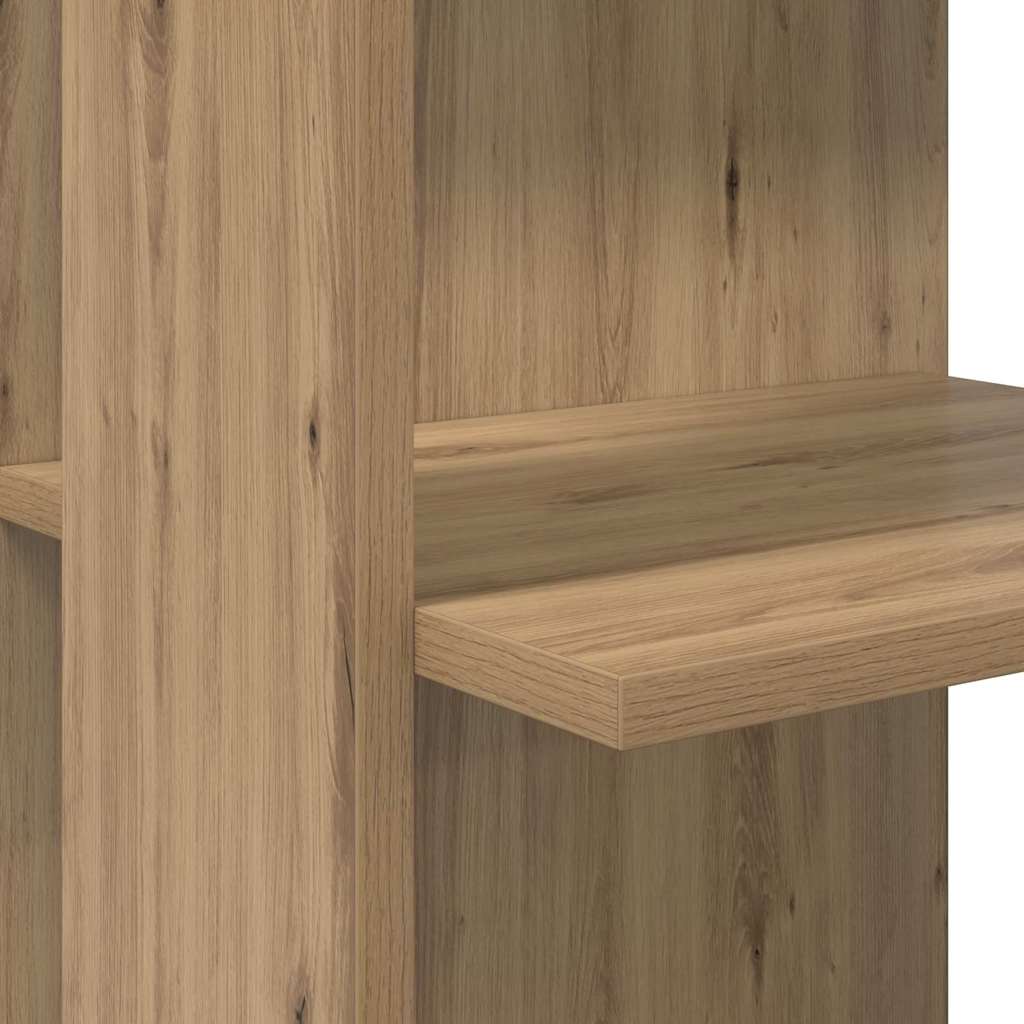 vidaXL Γωνιακό Γραφείο με Αποθήκη artisan δρυς 140 x 113.5 x 75 εκ.