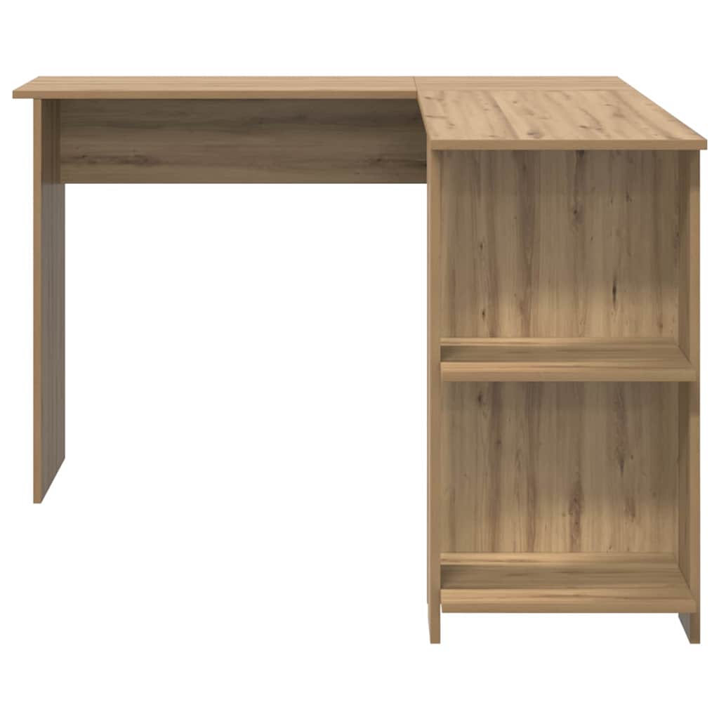 vidaXL Γωνιακό Γραφείο με Αποθήκη artisan δρυς 140 x 113.5 x 75 εκ.