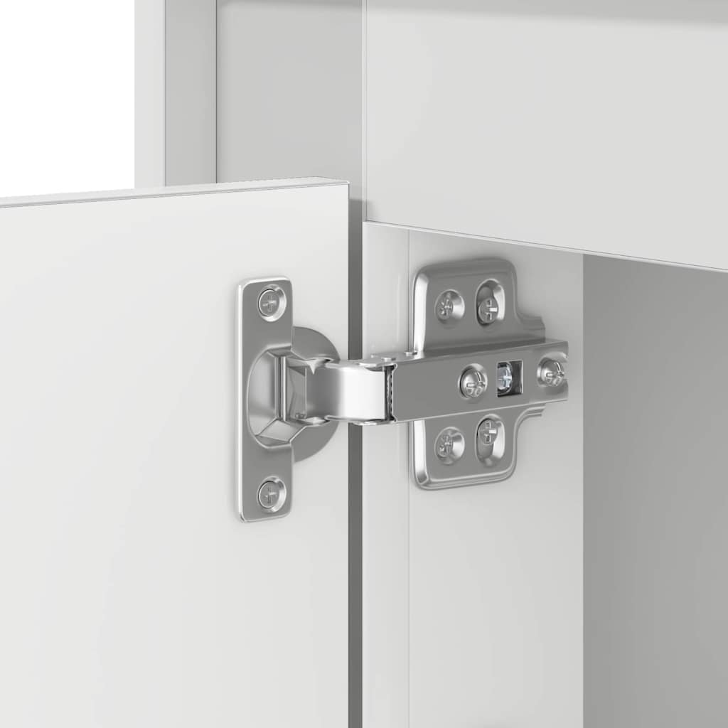 vidaXL Κομοδίνο με Λευκό 44 x 34.5 x 45 εκ Επεξεργασμένο ξύλο