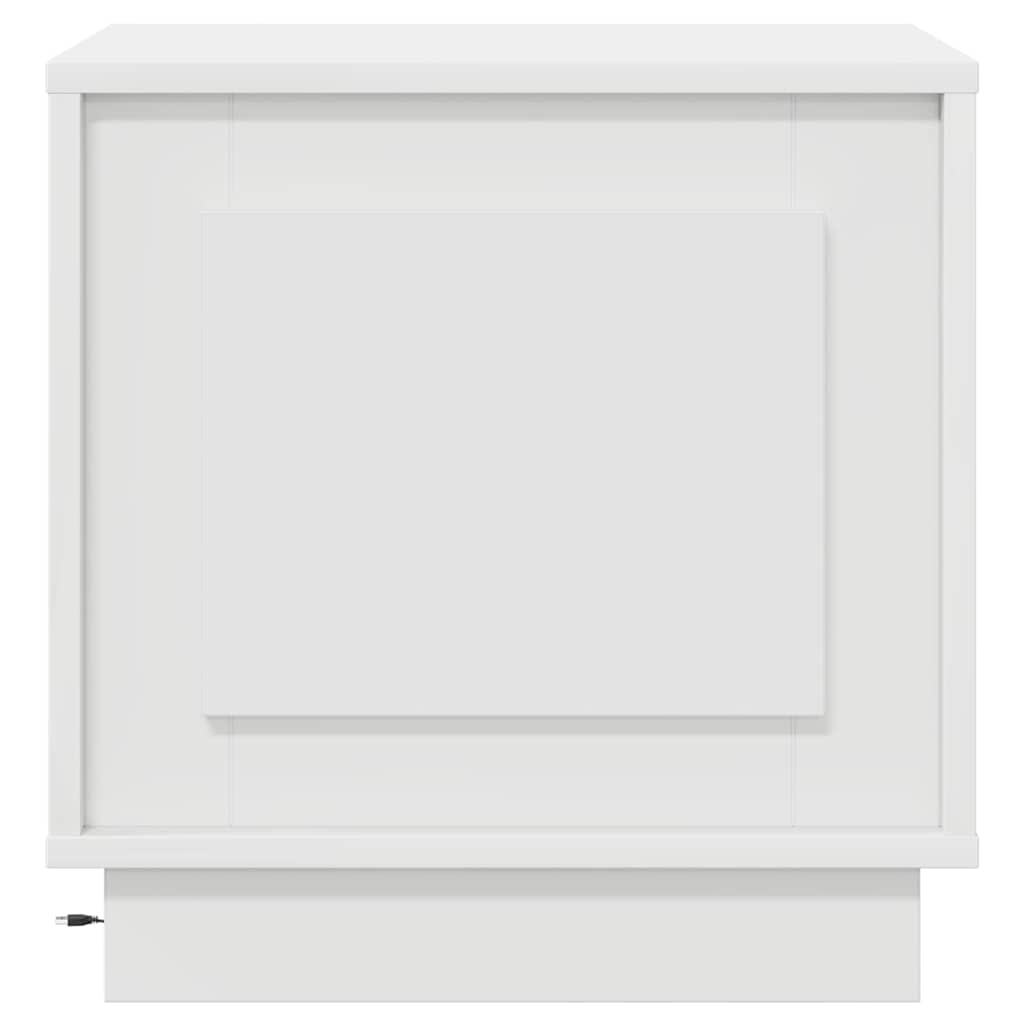 vidaXL Κομοδίνο με Λευκό 44 x 34.5 x 45 εκ Επεξεργασμένο ξύλο