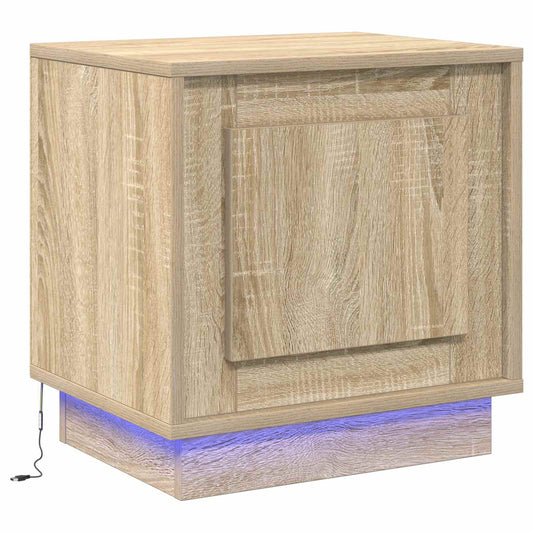 vidaXL Κομοδίνο Δρύς Sonoma 44 x 34,5 x 45 εκ Επεξεργασμένο Ξύλο