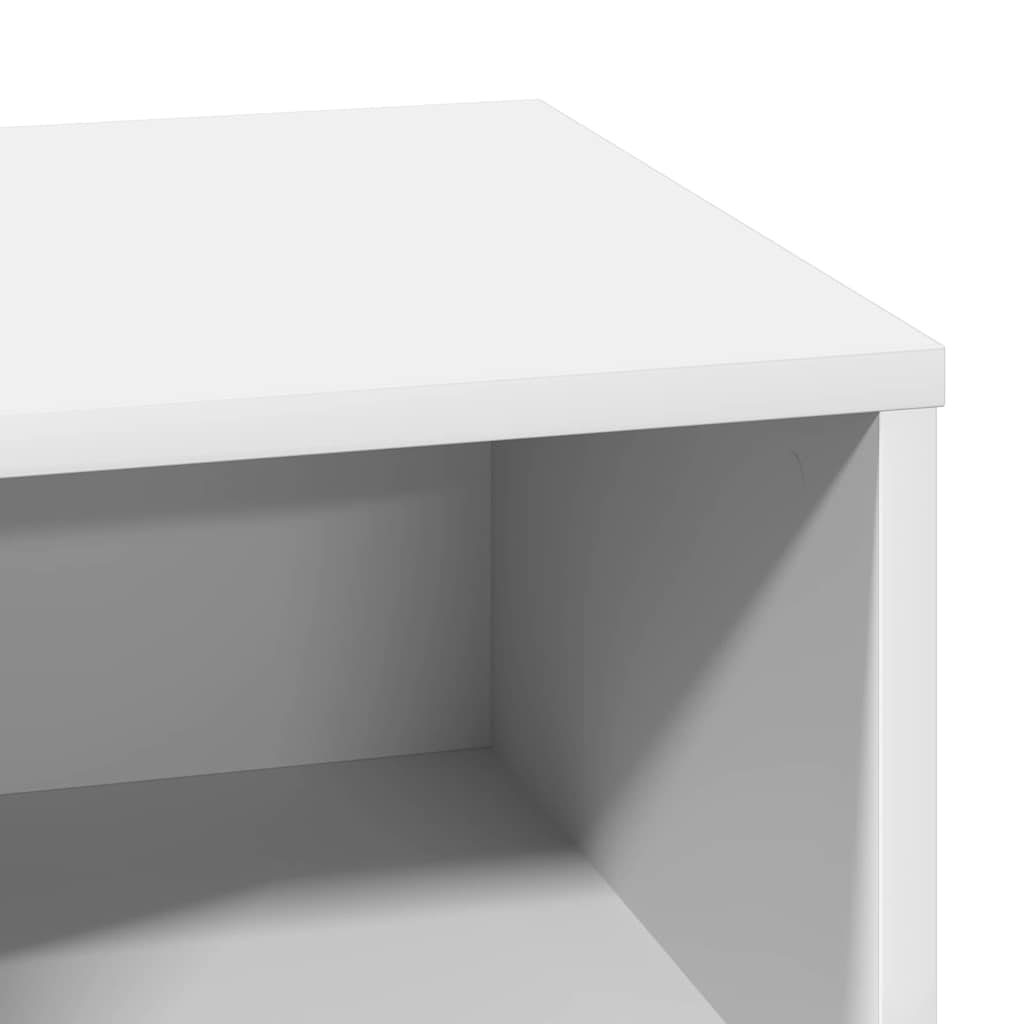 vidaXL Κομοδίνο με συρτάρι Λευκό 50 x 34,5 x 50 εκ. Επεξεργασμένο ξύλο