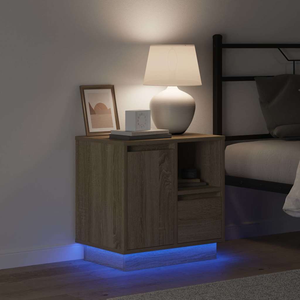 vidaXL Κομοδίνο με Sonoma Δρυς 50 x 34.5 x 50 εκ. Επεξεργασμένο ξύλο