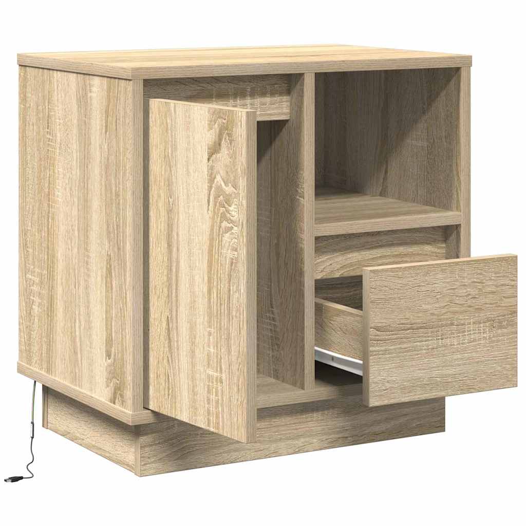 vidaXL Κομοδίνο με Sonoma Δρυς 50 x 34.5 x 50 εκ. Επεξεργασμένο ξύλο