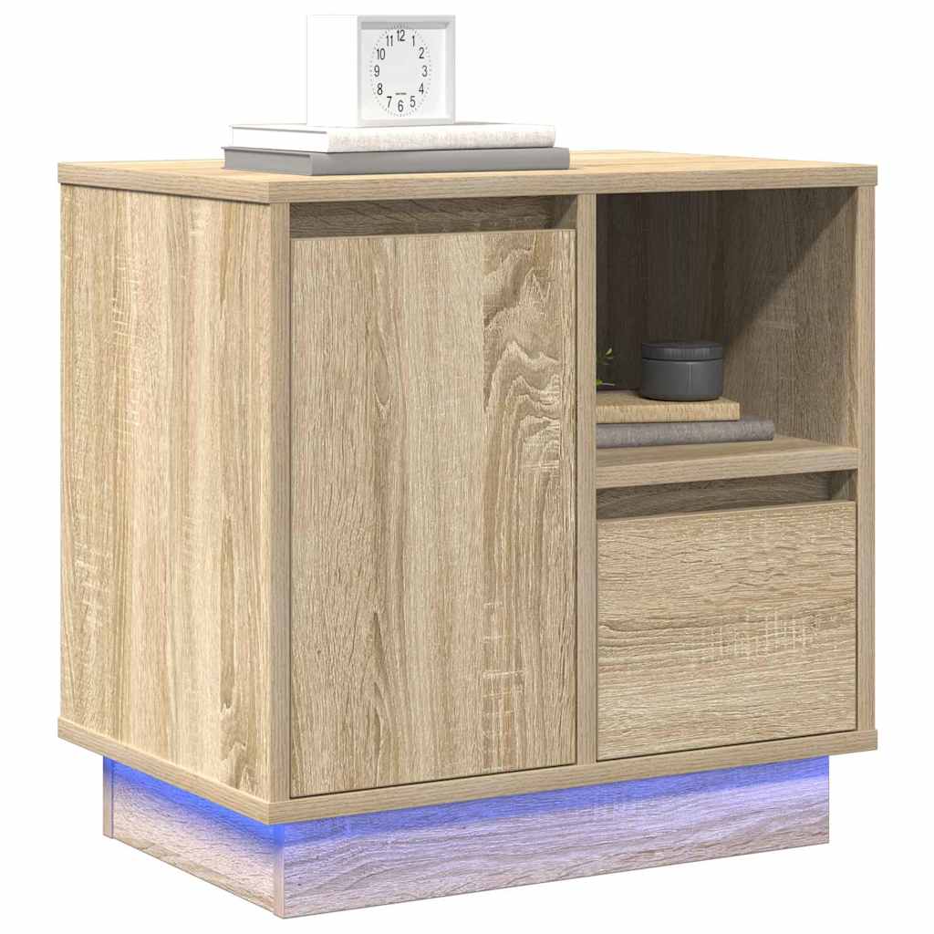 vidaXL Κομοδίνο με Sonoma Δρυς 50 x 34.5 x 50 εκ. Επεξεργασμένο ξύλο