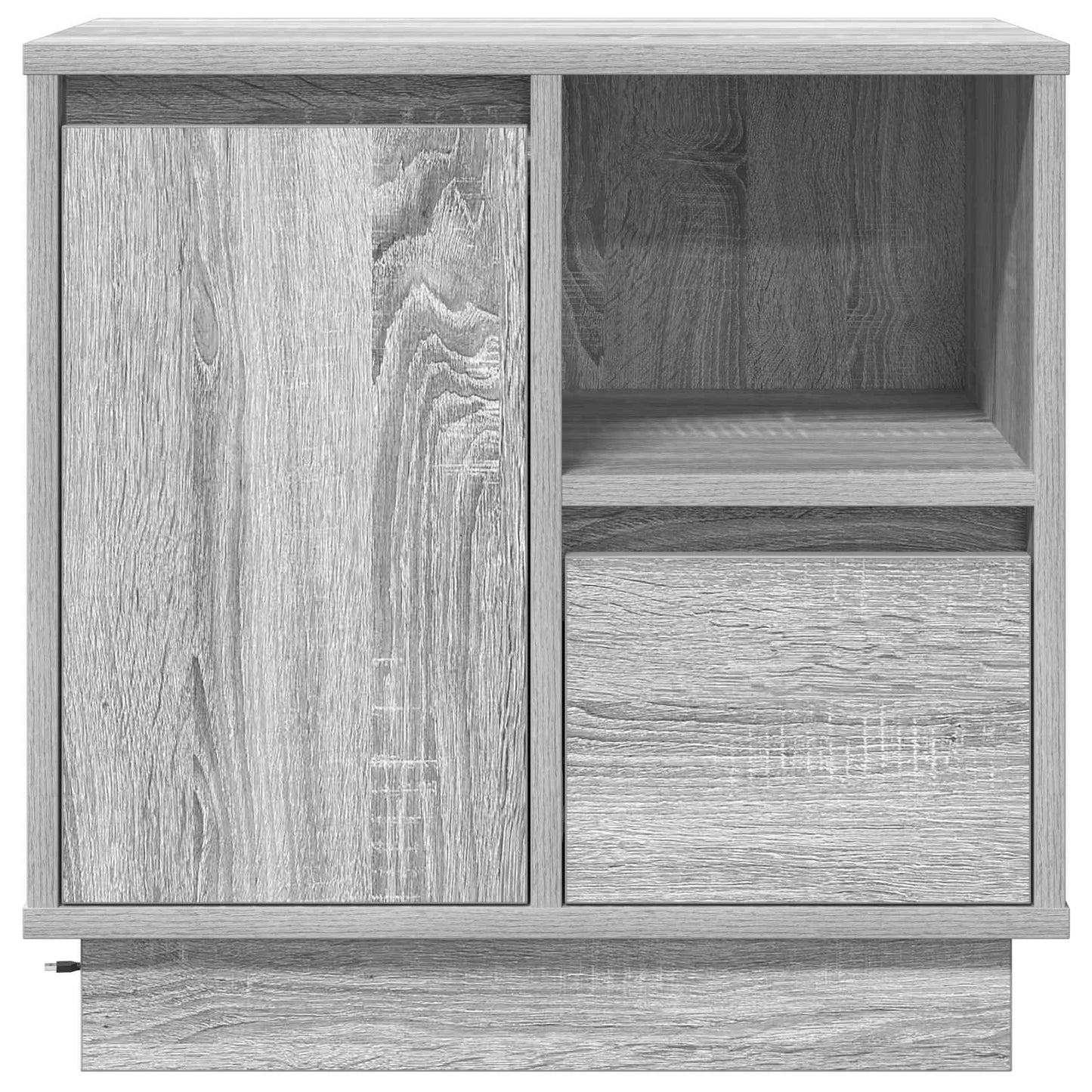 vidaXL Κομοδίνο με συρτάρι Γκρι 50 x 34,5 x 50 εκ. Επεξεργασμένο ξύλο