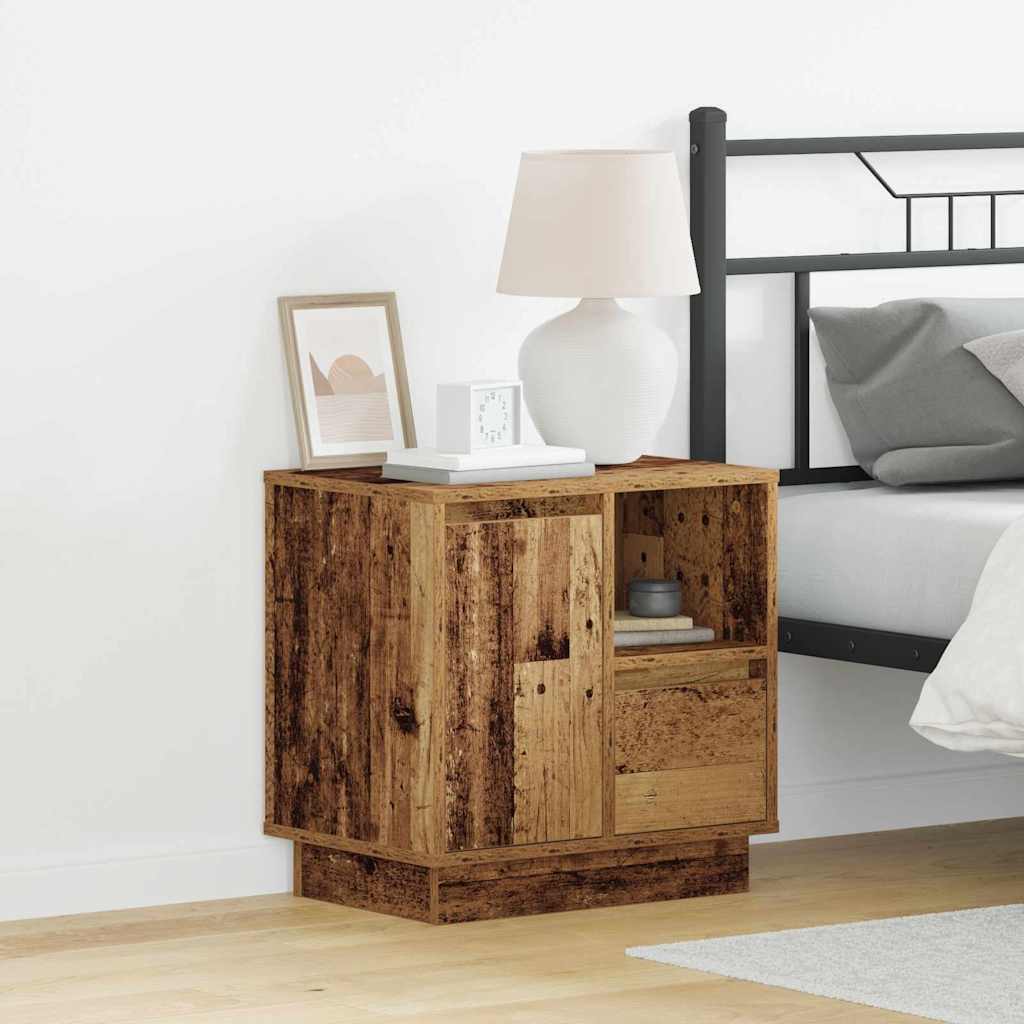 vidaXL Κομοδίνο 2 pcs Παλιό Ξύλο 50 x 34.5 x 50 εκ. Επεξεργασμένο ξύλο